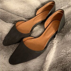 J. Jill D’Orsay Flats Women’s Gray Suede Almond Toe Shoes Size 10 NEW